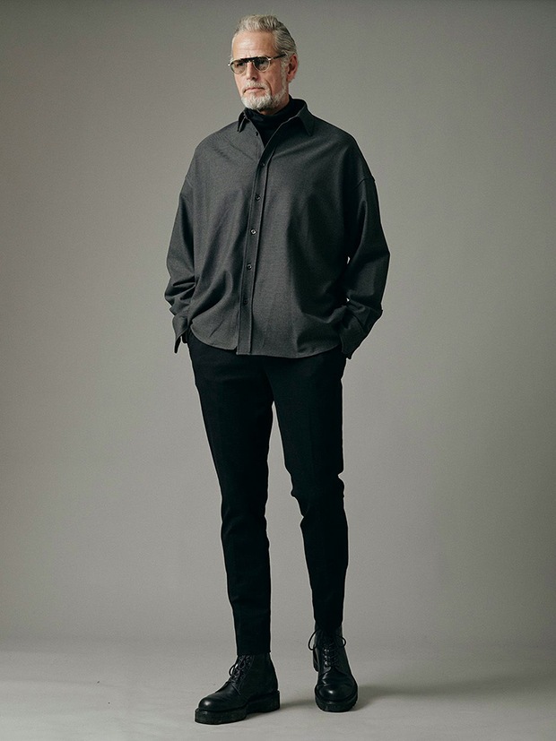 junhashimoto MEGA BIG SHIRT / CHARCOAL