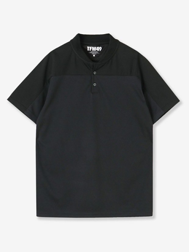【新品】TFW49 RELAX COLLARLESS HALFZIP POLO TFW49 ティーエフダブリュー49 SIDE MESH COLLARLESS POLO