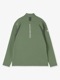 TFW49 SIDE MESH LONG SLEEVE MOCKNECK / MOSS GREEN