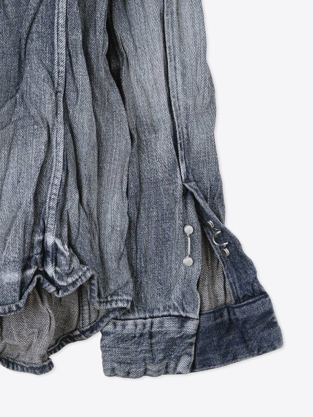 junhashimoto WRINKLE DENIM SHIRTS / U.BLUE
