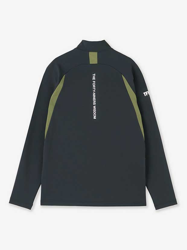 TFW49 SIDE MESH LONG SLEEVE MOCKNECK / BLACK