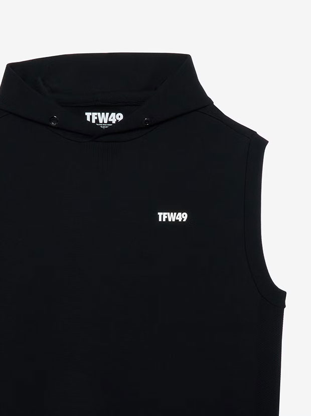 TFW49 KNIT HOODIE VEST / BLACK