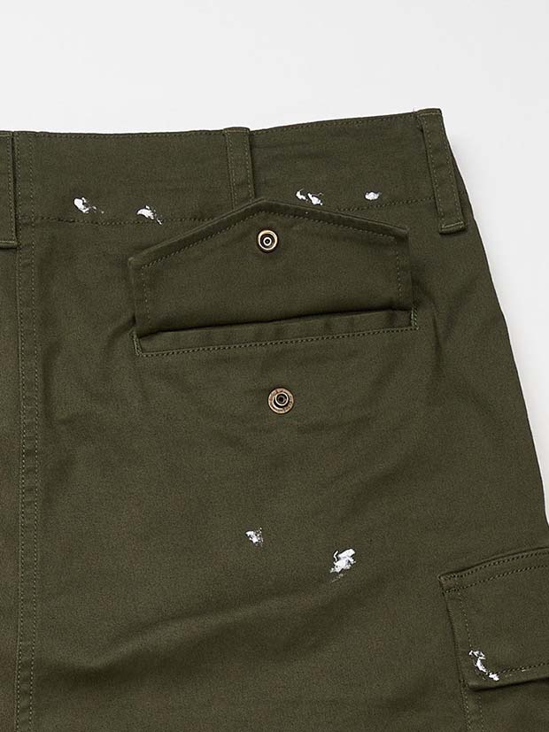 wjk paint cargo shorts / khaki