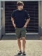 wjk paint cargo shorts / khaki