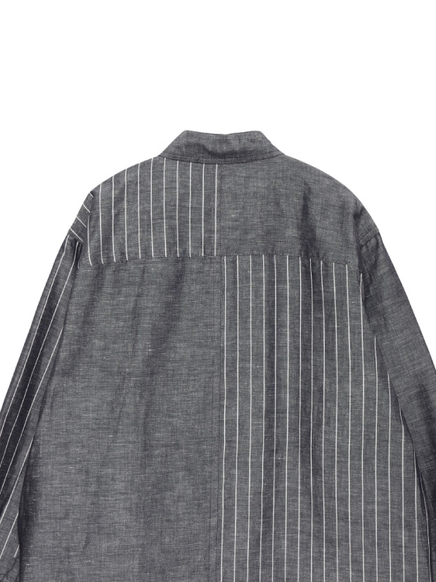 SeaGreen SPEC DYED DOBBY SHIRT / NAVY