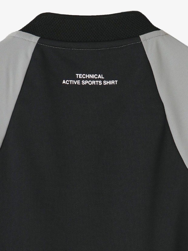 TFW49 COLLAR LESS POLO / BLACKxCHARCOAL | ALL ITEM | rumbleFISH