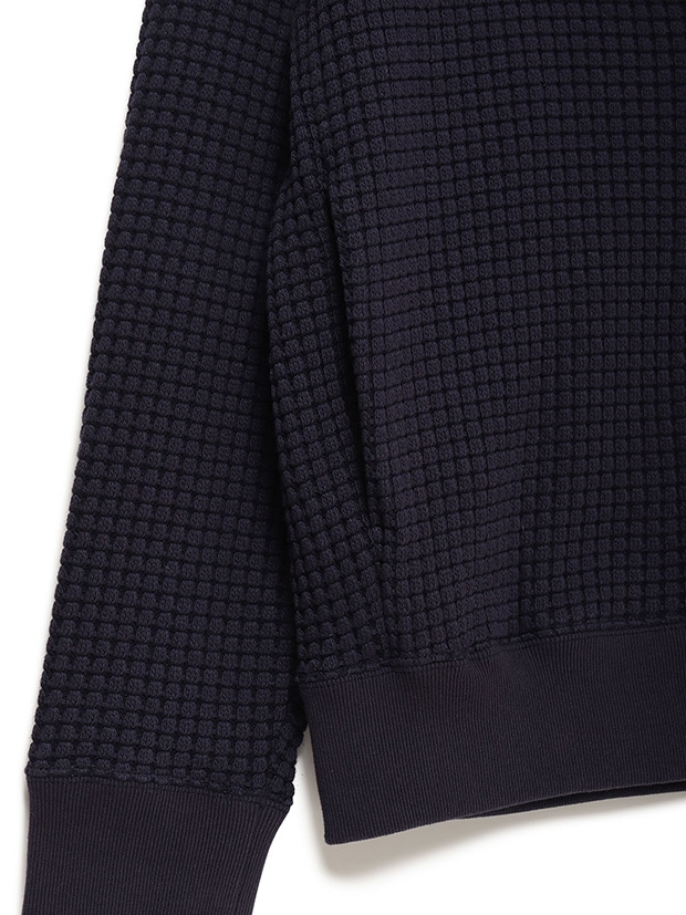 SeaGreen BIG WAFFLE CARDIGAN / BLACK