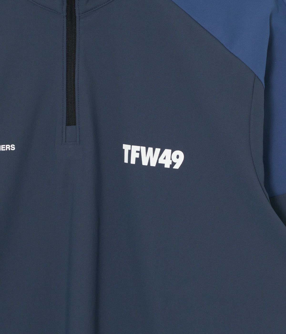 TFW49 L/S HALF ZIP MOCKNECK T / CHRCOAL / BLUE GREY