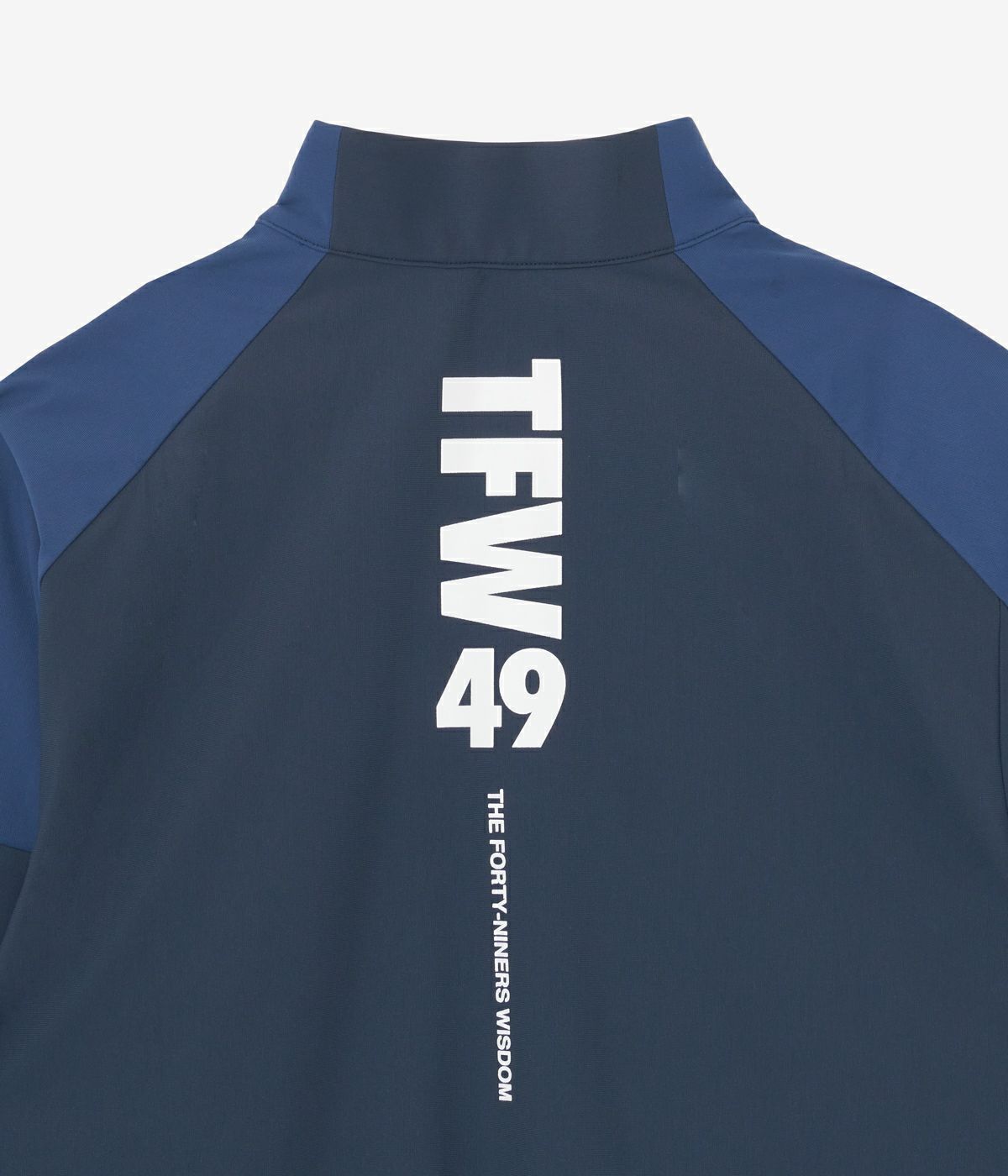 TFW49 L/S HALF ZIP MOCKNECK T / CHRCOAL / BLUE GREY