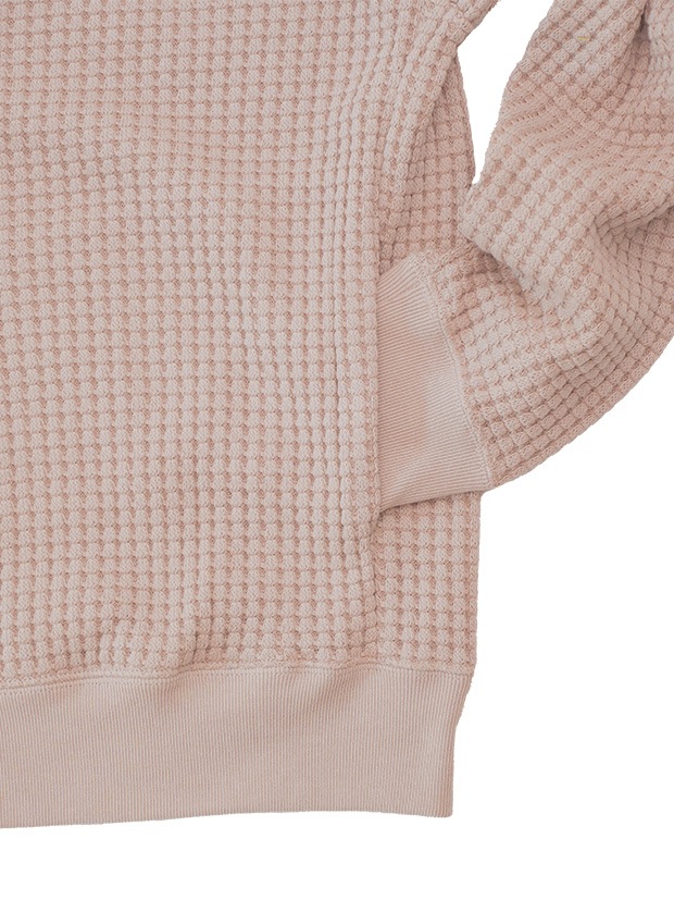 SeaGreen BIG WAFFLE CARDIGAN / S.PINK