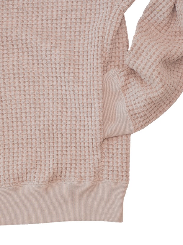 SeaGreen BIG WAFFLE CARDIGAN / S.PINK