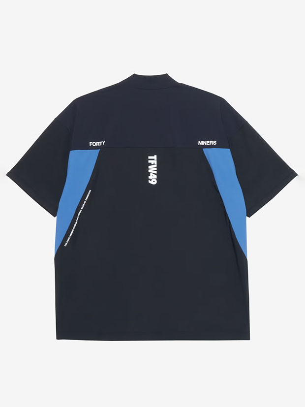 TFW49 WIDE SHORT SLEEVE MOCKNECK / BLACK