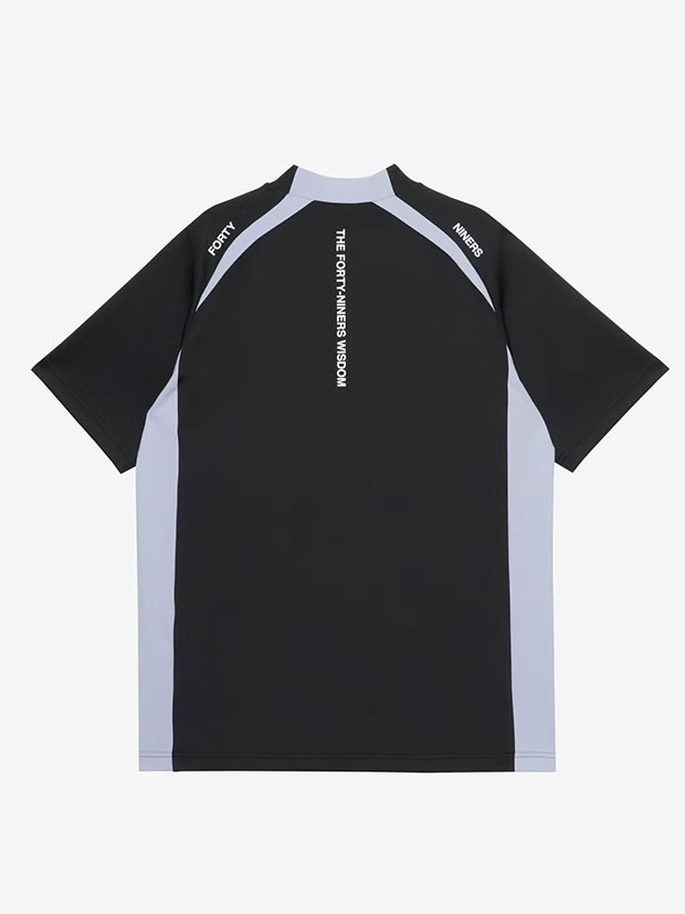TFW49 SIDE PANEL SHORT SLEEVE MOCKNECK / BLACK
