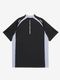 TFW49 SIDE PANEL SHORT SLEEVE MOCKNECK / BLACK