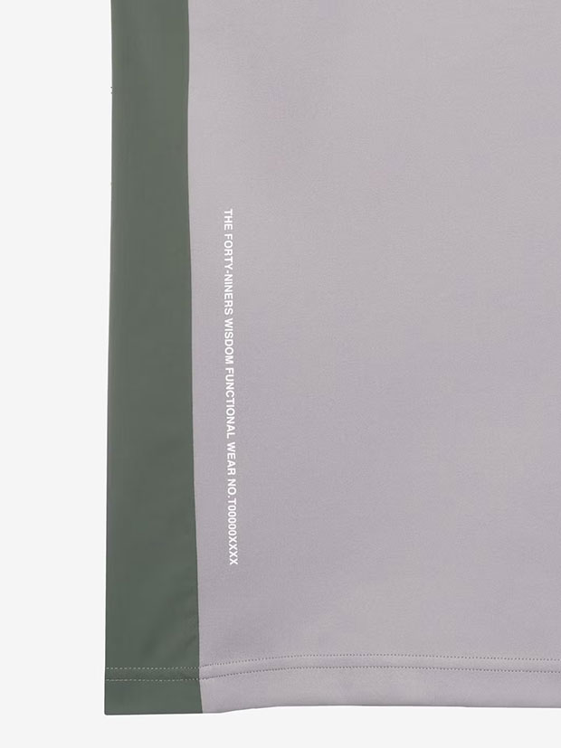 TFW49 SIDE PANEL SHORT SLEEVE MOCKNECK / GREY