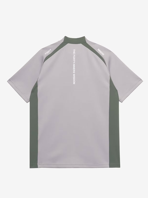 TFW49 SIDE PANEL SHORT SLEEVE MOCKNECK / GREY