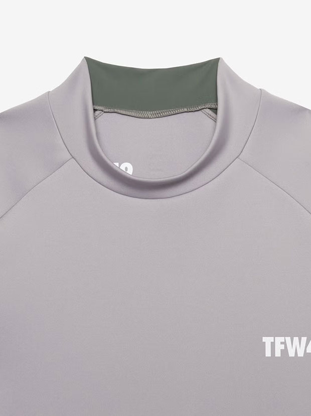 TFW49 SIDE PANEL SHORT SLEEVE MOCKNECK / GREY