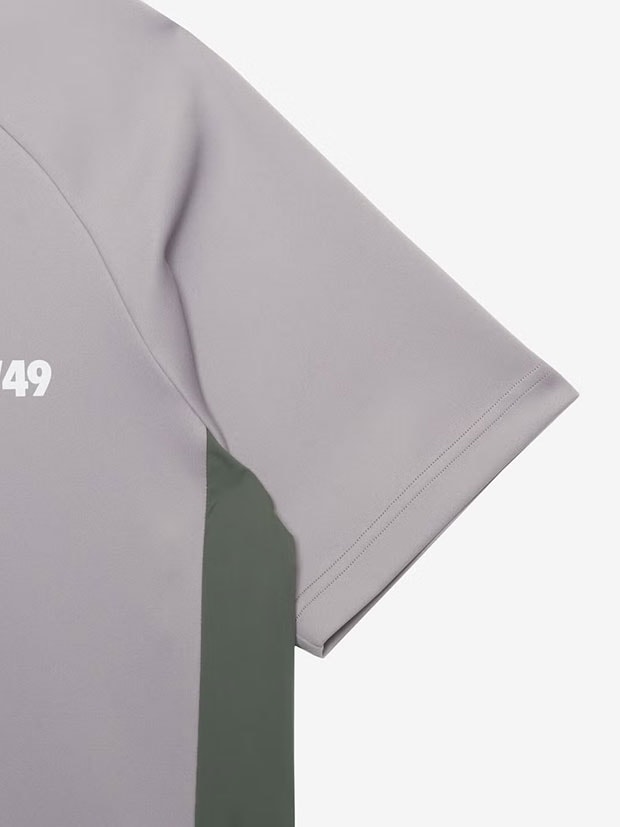 TFW49 SIDE PANEL SHORT SLEEVE MOCKNECK / GREY