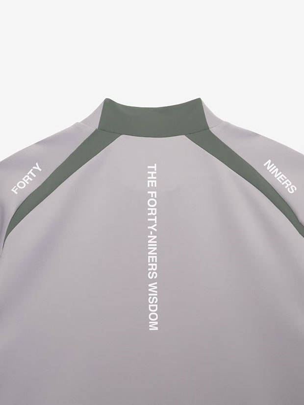 TFW49 SIDE PANEL SHORT SLEEVE MOCKNECK / GREY