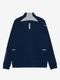 TFW49 MOCK NECK HALF ZIP L/S TEE / NAVY
