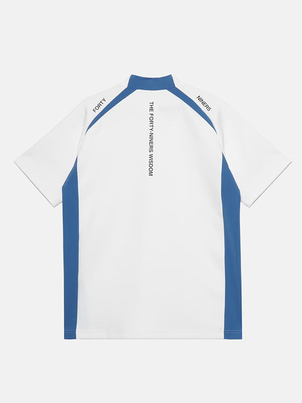 TFW49 SIDE PANEL SHORT SLEEVE MOCKNECK / WHITE