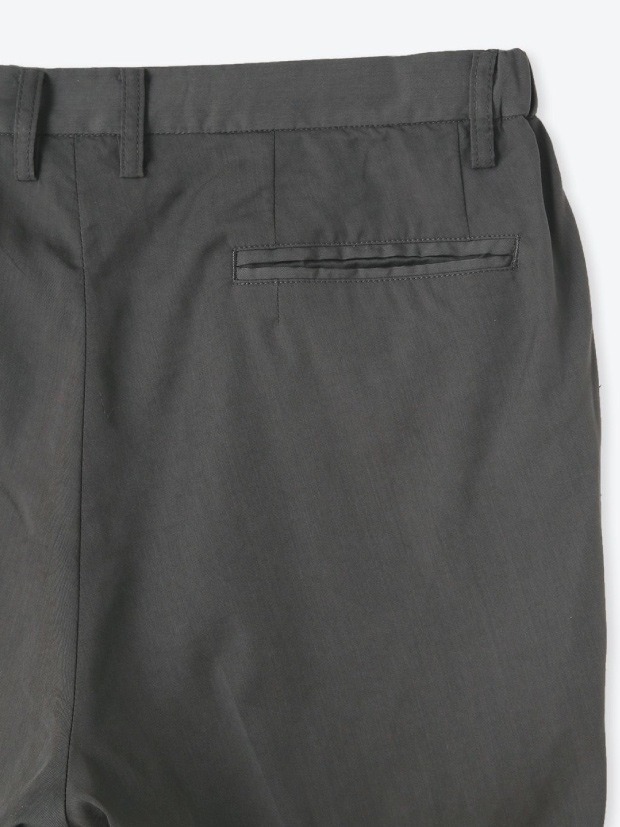 junhashimoto SIDE GATHER PANTS -TENCEL TWILL STRETCH / BLACK