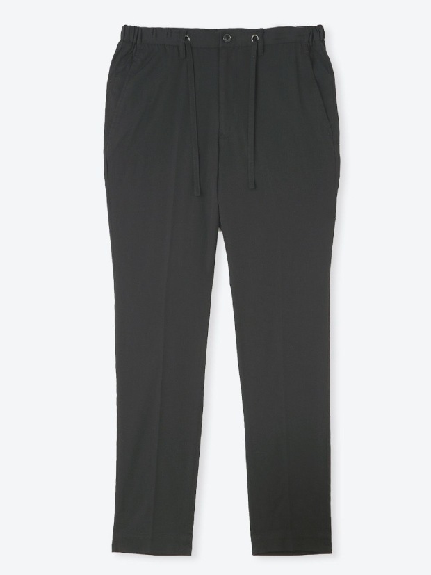 junhashimoto SIDE GATHER PANTS -TENCEL TWILL STRETCH / BLACK