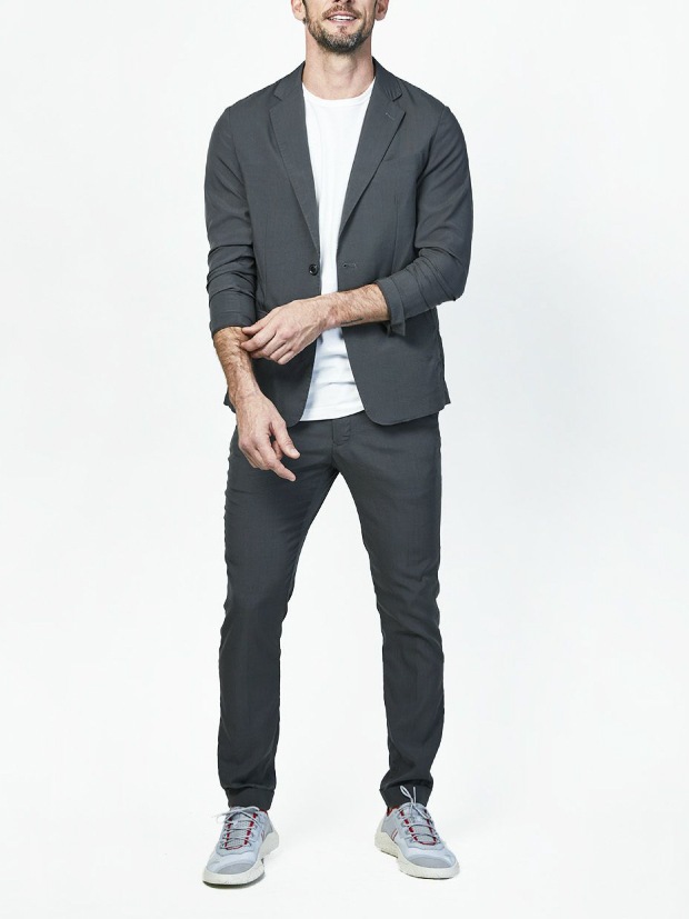 junhashimoto SIDE GATHER PANTS -TENCEL TWILL STRETCH / BLACK