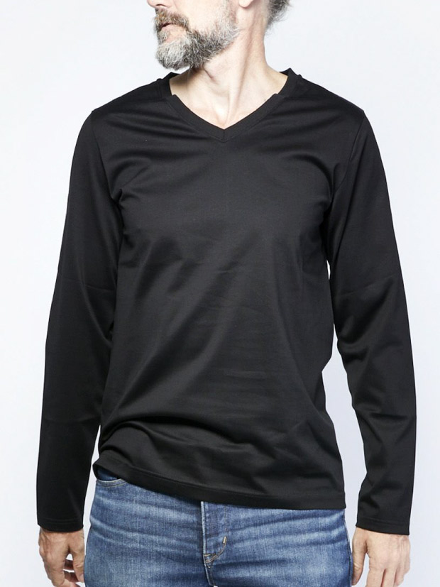 junhashimoto 101SERIB V L/S / BLACK