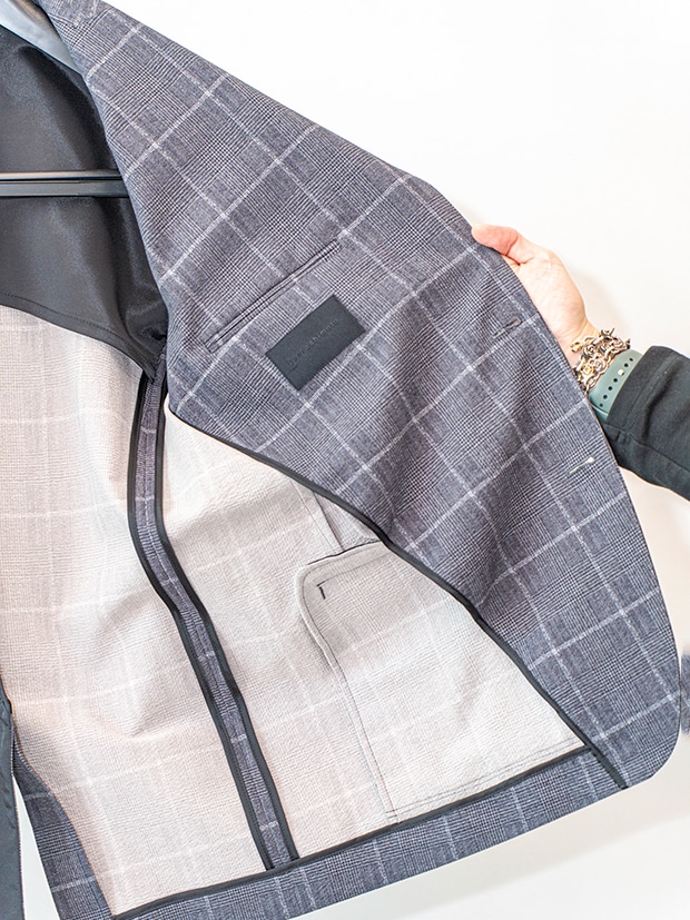 junhashimoto LIGHT 2B JACKET and ONE TUCK EASY PANTS / GREY CHECK