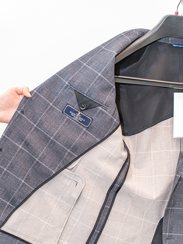 junhashimoto LIGHT 2B JACKET and ONE TUCK EASY PANTS / GREY CHECK