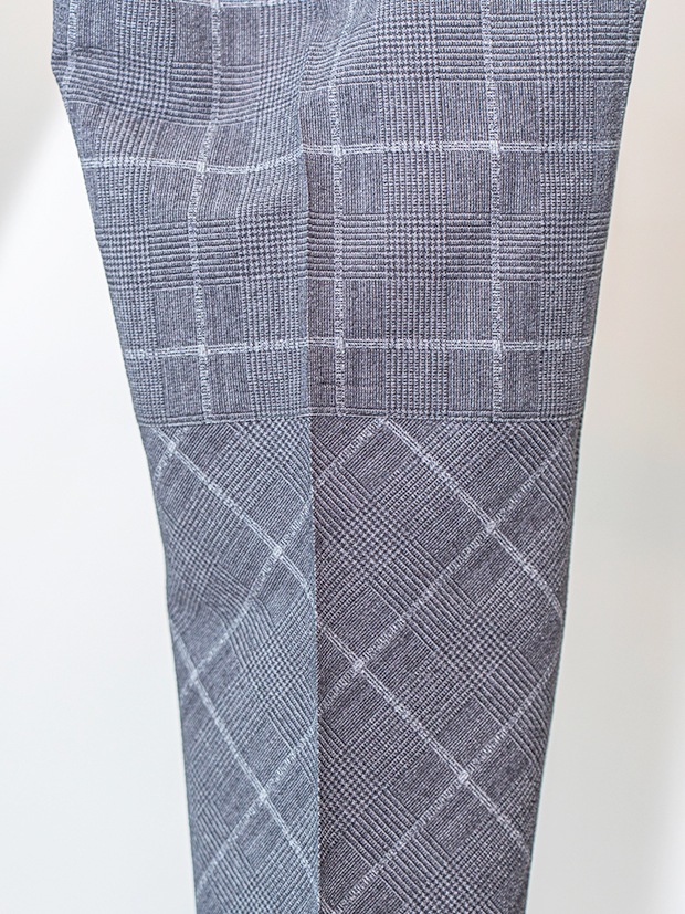 junhashimoto LIGHT 2B JACKET and ONE TUCK EASY PANTS / GREY CHECK