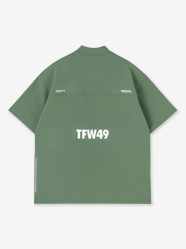 TFW49 MOCKNECK T SHIRT / MOSS GREEN