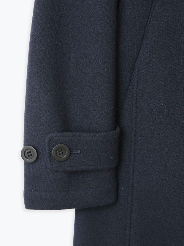 junhashimoto SHAWL HOODED COAT NAVY | junhashimoto