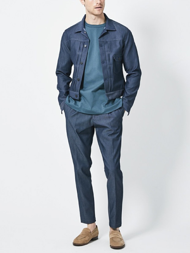 junhashimoto P03 DENIM  EASY TUCK PANTS / INDIGO