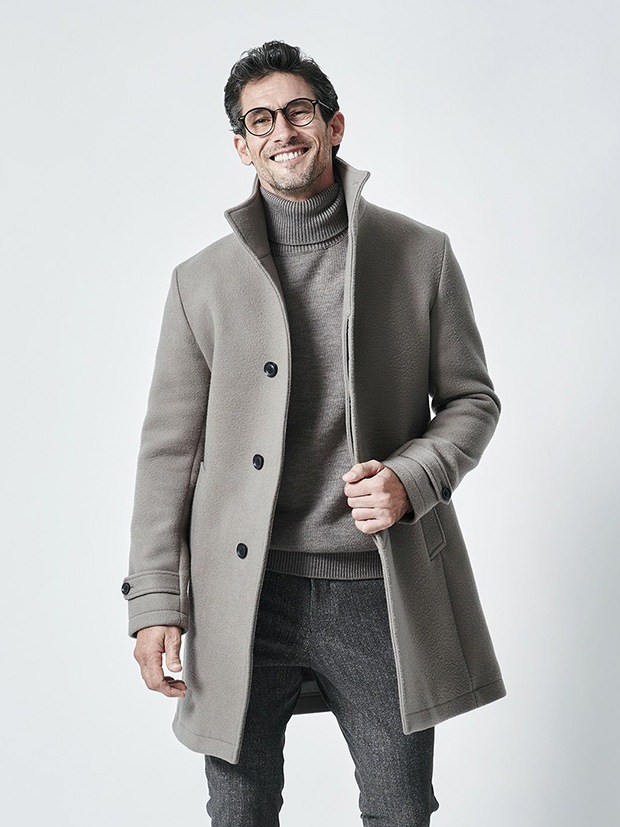 junhashimoto C04 H3 STAND COLLAR COAT / GREIGE | junhashimoto