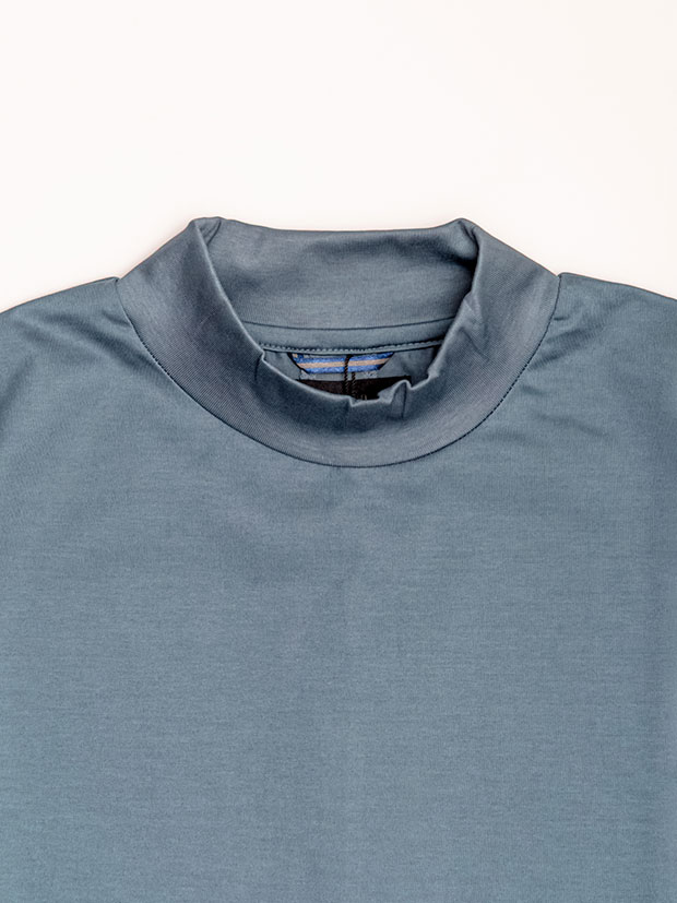 junhashimoto 101 MOCK NECK / BLUE GREY