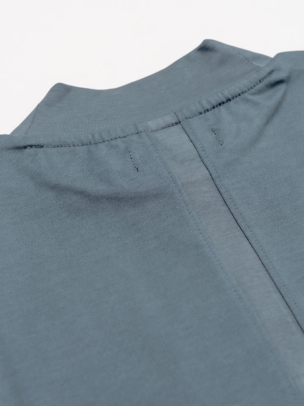 junhashimoto 101 MOCK NECK / BLUE GREY