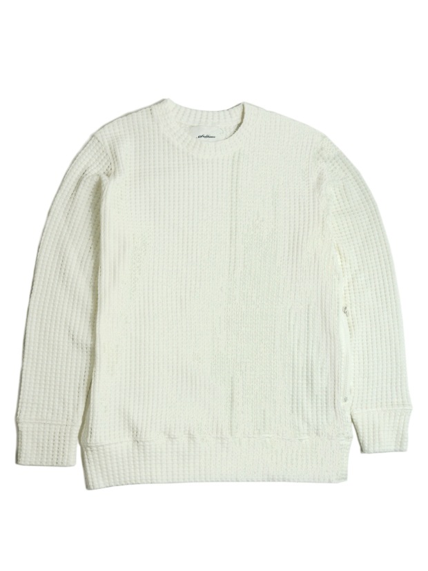 SeaGreen CAVIANA big waffle L/S WHITE