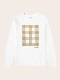 SALT SURF GINGHAM WATER COLOR L/S / WHITE