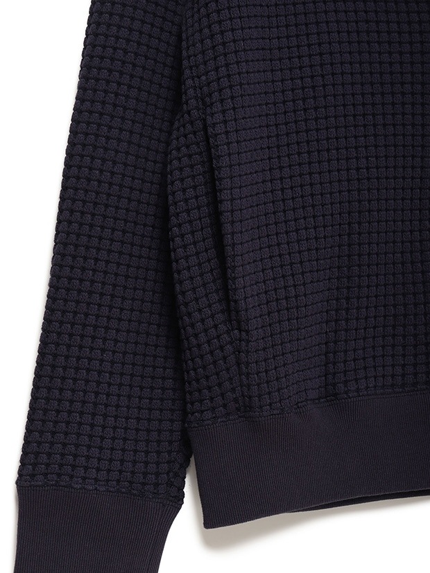 SeaGreen BIG WAFFLE CARDIGAN / ORANGE