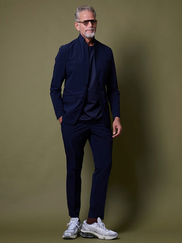 junhashimoto TRAVEL JACKET and 1 TUCK EASY PANTS / NAVY