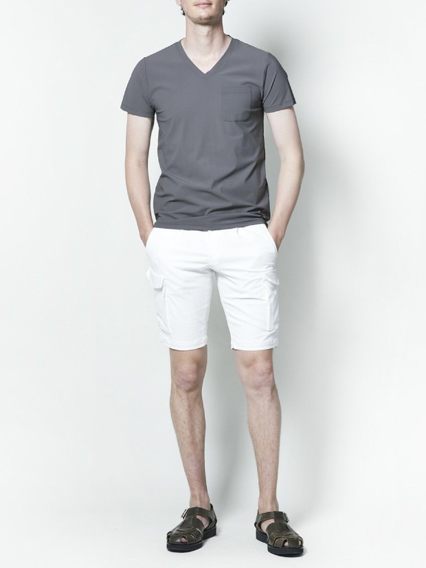 junhashimoto P07 ORIGAMI SHORTS 21ss / WHITE