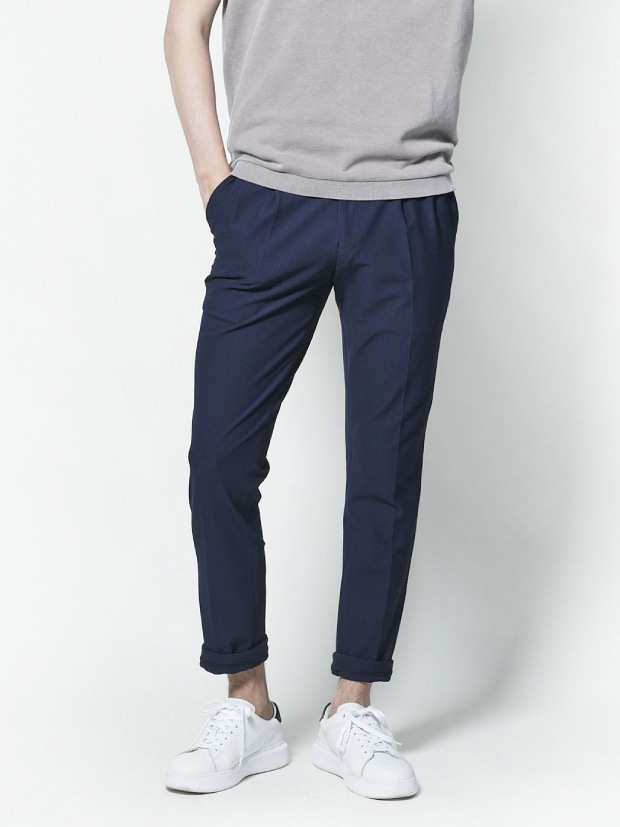 junhashimoto P56 BYUNx2SUCCAR PANTS / NAVY