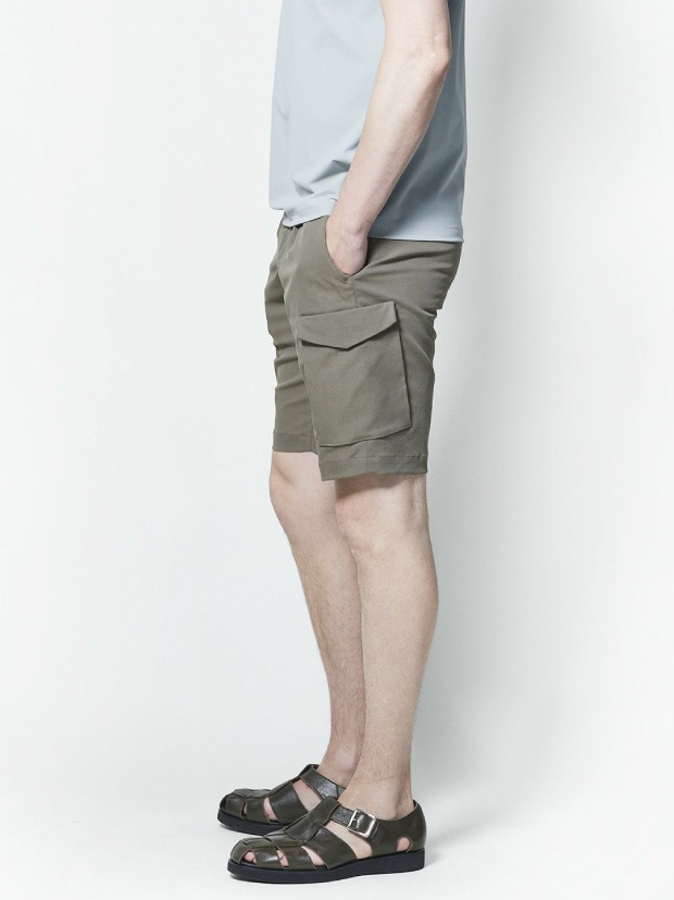 junhashimoto P07 ORIGAMI SHORTS 21ss / KHAKI