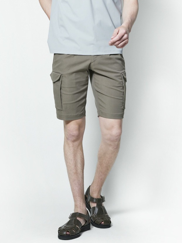 junhashimoto P07 ORIGAMI SHORTS 21ss / KHAKI