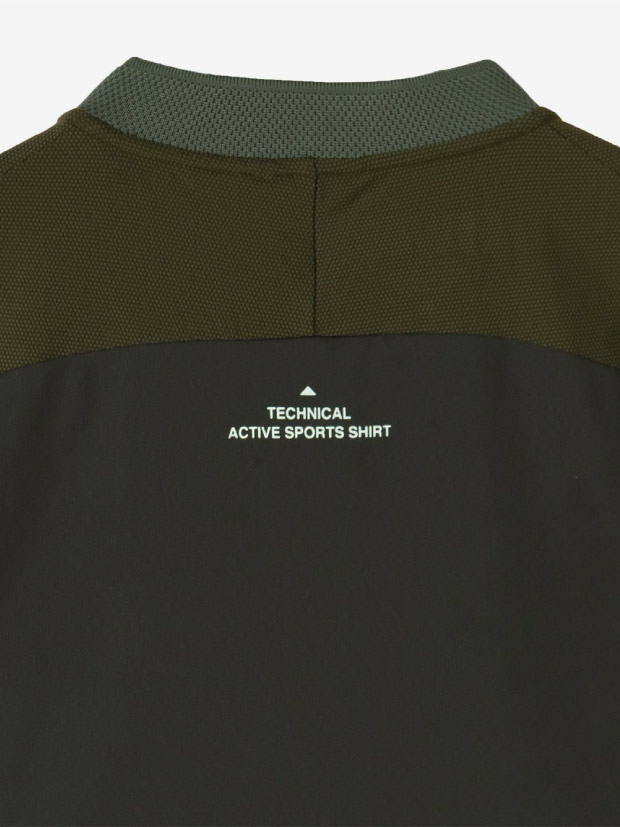 TFW49 SIDE MESH COLLAR LESS POLO / CHARCOAL KHAKI | ALL ITEM 