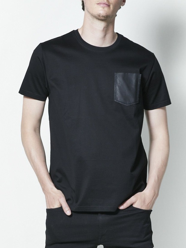 junhashimoto CU10 LEATHER POCKET T / BLACK