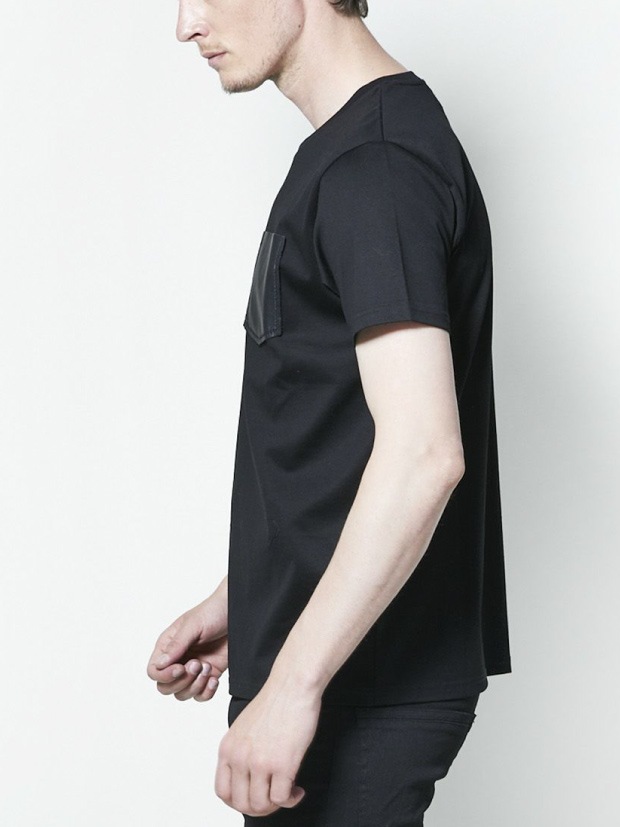 junhashimoto CU10 LEATHER POCKET T / BLACK