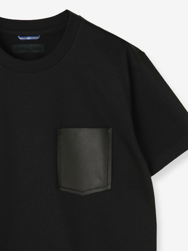 junhashimoto CU10 LEATHER POCKET T / BLACK